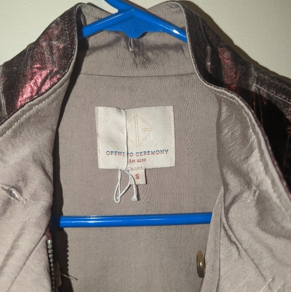 Opening Ceremony Metallic Hooded Rain Jacket - Picture 4 of 10